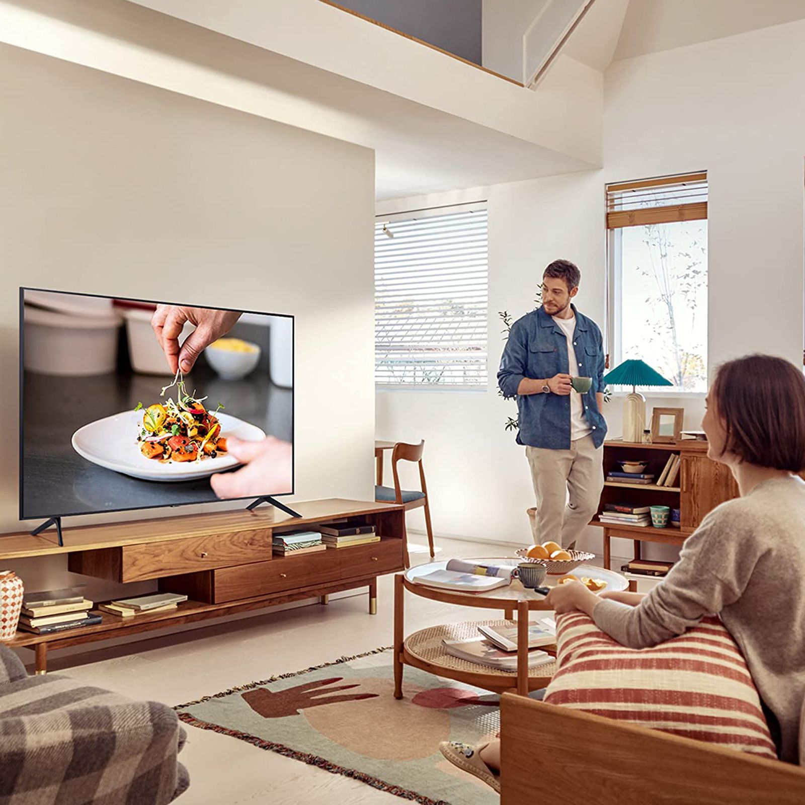 Buy Samsung Crystal 4k 163 Cm 65 Inch 4k Ultra Hd Led Tizen Tv 2021 Model Online Croma 4506